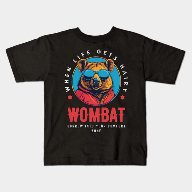 Wombat Kids T-Shirt by Pearsville